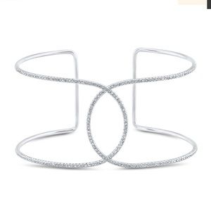 PAVE DIAMOND INFINITY CUFF BRACELET 196 Shimmering Pave Diamonds 0.51 carats 14K